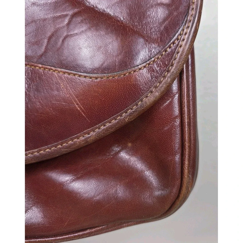 Vintage Oroton Leather Messenger Bag Made in Australia Brown Crossbody Satchel